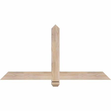 Ekena Millwork Eugene Smooth Timber Gable Bracket, Douglas Fir, 48"W x 24"H x 1 1/2"D x 3 1/2"F, 12/12 Pitch GBW048X24X0204EUG00SDF